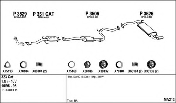 FENNO MA213 Exhaust System